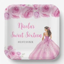 BlumenPrinzessin in rosa Kleid 16 . Geburtstag