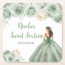 BlumenPrinzessin in Sage Green Dress 16 . Geburtst