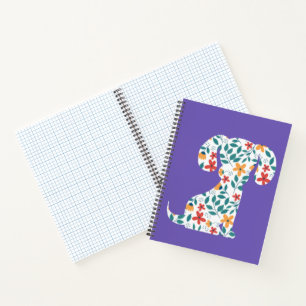 Blumenpuppy-Spiral-Notebook Notizbuch