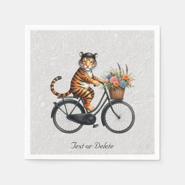 Blumenrad-Tiger-Servietten Serviette (Vorderseite)