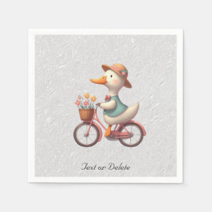 Blumenradfahrrad-Enten-Servietten Serviette