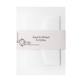 Blumenrahmen-Bauchband Einladungsbanderole