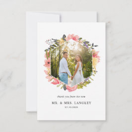 Blumenrahmen Foto Dankeschön Karte