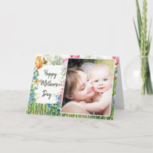 Blumenrahmen Foto Muttertagskarte Karte