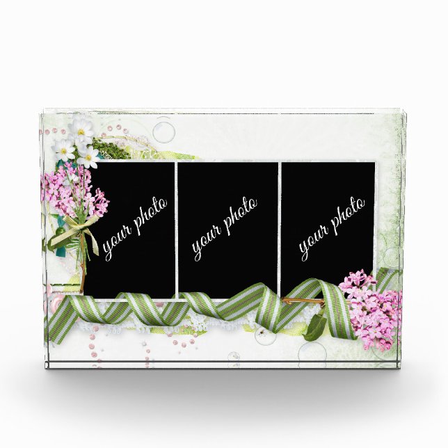 Blumenrahmen Fotoblock (Vorderseite)