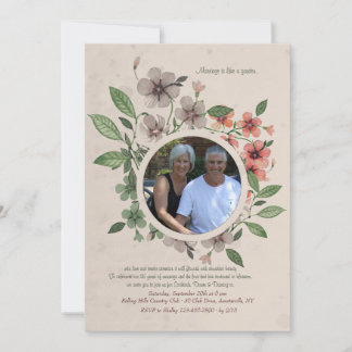 Blumenrahmen für Foto Einladung