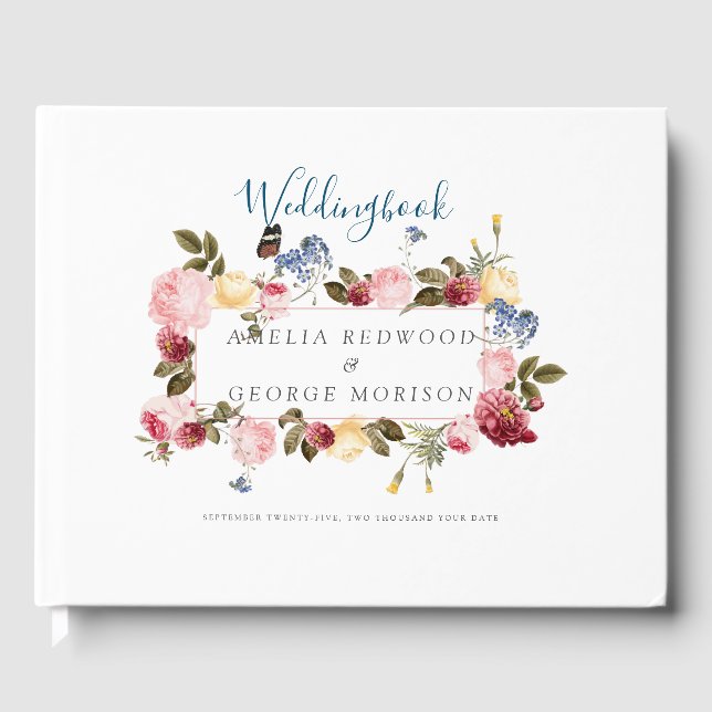 Blumenrahmen Gästebuch (Vorderseite)