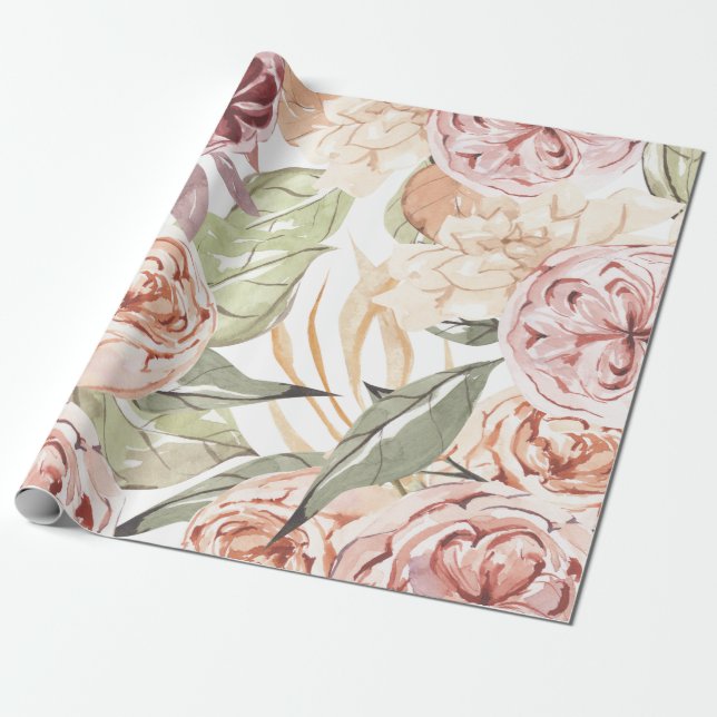 Blumenrahmen Geschenkpapier (Ungerollt)