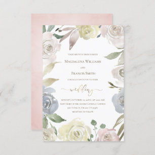 Blumenrahmen Hochzeit Einladung