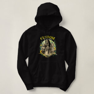 Blumenrahmen individuell gestaltete Hoodie mit Bil