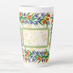 Blumenrahmen Milchtasse