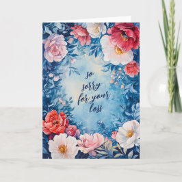 Blumenrahmen SORRY FÜR VERLUSTE CUSTOM Condolences Karte