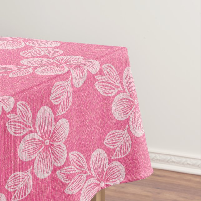 Blumenrankengitter-Rosamuster Tischdecke (Beispiel)