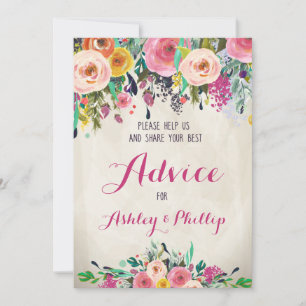 Blumenratgeber Karten für Brautpartys