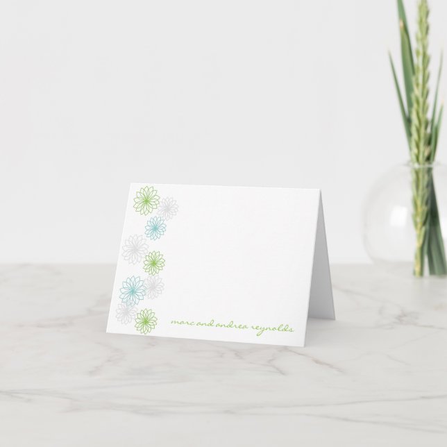 Blumenreflektionen Dankeschön Note Card Dankeskarte (Vorderseite)