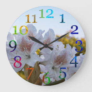 Blumenregenbogen Große Wanduhr