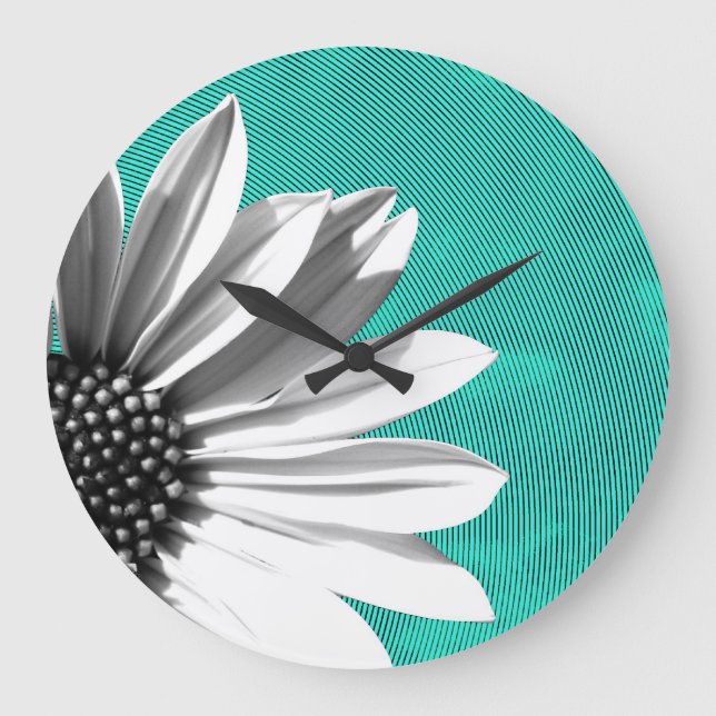 blumenreich große wanduhr (Vorderseite)