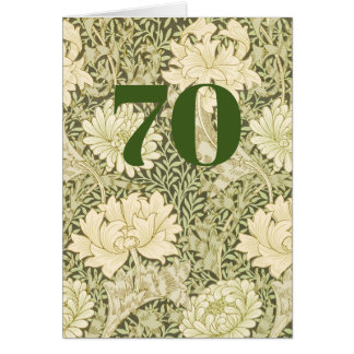 Blumenreiches 70. Geburtstags-Karten mit Falz