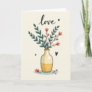 Blumenreiches Geburtstagskarten-Motiv Liebe Karte