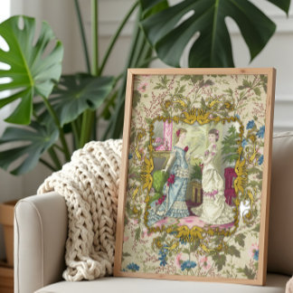 Blumenreiches viktorianisches französisches Mode-D Seidenpapier