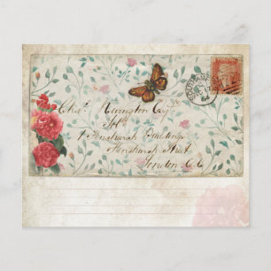 Blumenreiches Vintage-Umschlag-Scrapbook-Papier