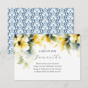 Blumenrezept für gelbe Hibisken Begleitkarte