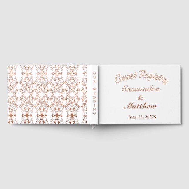 Blumenrinde Rose Goldmedaille Gästebuch (Voll)