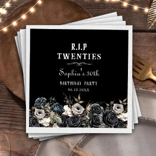 Blumenrip 20 s 30. Geburtstag Party Napkins Serviette