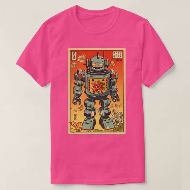 Blumenroboter T-Shirt (Design vorne)