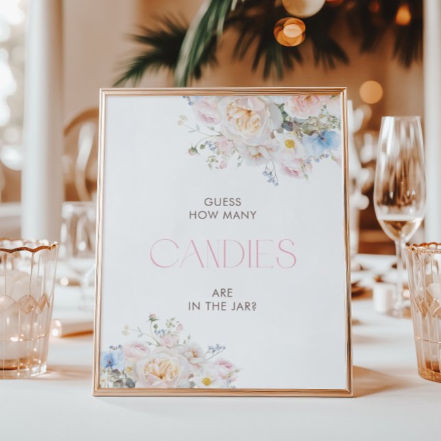 Blumenrosa Babydusche schätzt, wie viele Laken Poster (Von Creator hochgeladen)