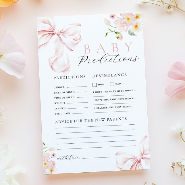 Blumenrosa Babydusche Vorhersageberatung Spiel (Von Creator hochgeladen)