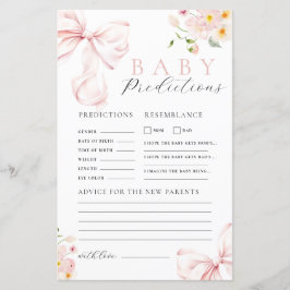 Blumenrosa Babydusche Vorhersageberatung Spiel