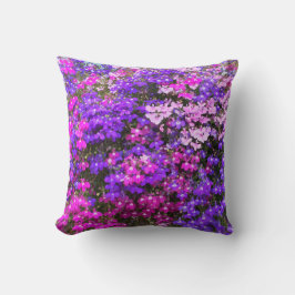 Blumenrosa Blauer Fushia Blumenstrauß Kissen