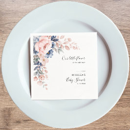 Blumenrosa Blume Wasserfarben Kinderdusche Serviette