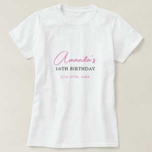 Blumenrosa Bow Coquette Sweet 16 Birthday T-Shirt