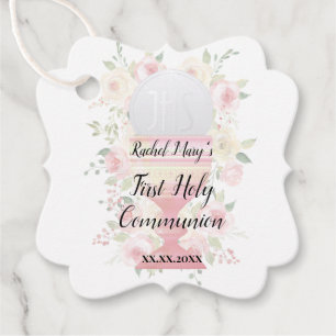 Blumenrosa Dekoration First Communion Girl Geschenkanhänger