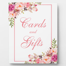Blumenrosa Dusche oder Hochzeitskarten Geschenke Fotoplatte