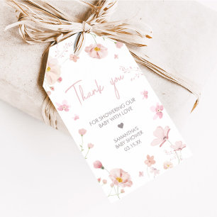 Blumenrosa Frühlingsjungen in Bloom Gefallen Tags Geschenkanhänger