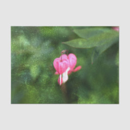 Blumenrosa, grüne Textur blutende Herzen Seidenpapier