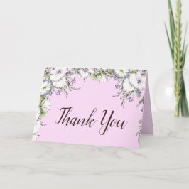 Blumenrosa-Handling Morning Glory Dankeskarte