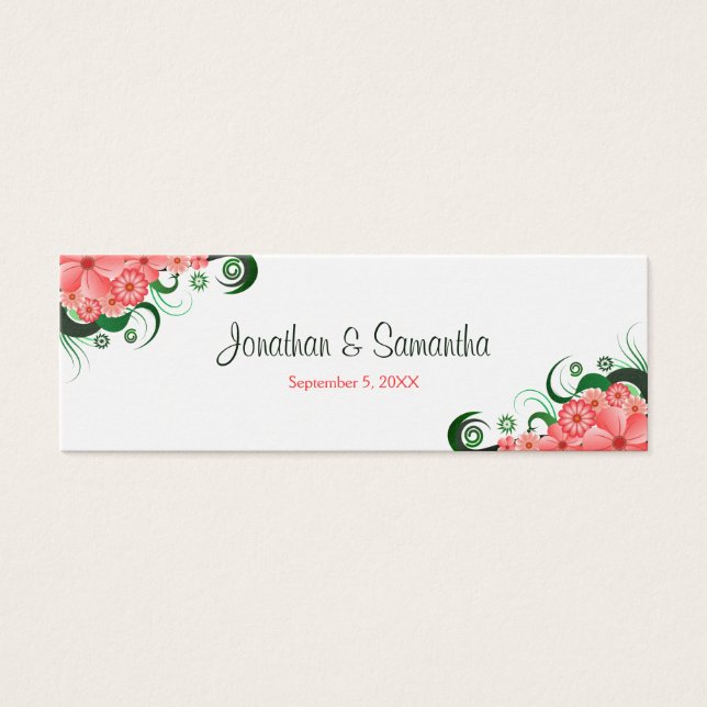 Blumenrosa Hibiskus Gastgeschenk Hochzeit oder Lie (Vorderseite)