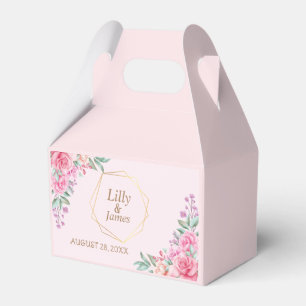 Blumenrosa Hochzeit Geschenkschachtel