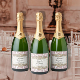 Blumenrosa Hochzeitsempfang mit Vintagem französis