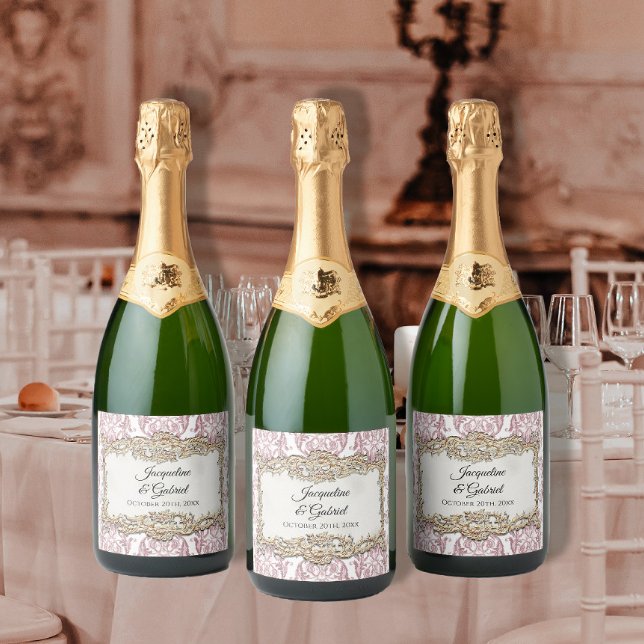 Blumenrosa Hochzeitsempfang mit Vintagem französis (Von Creator hochgeladen)