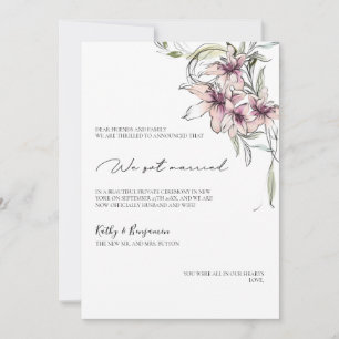 Blumenrosa-liken-Ankündigungskarte - Fotokarte Ankündigung