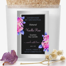 Blumenrosa Lila Silver Product Label Beauty &