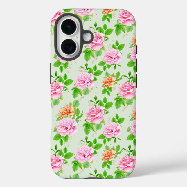 Blumenrosa-Muster-2367 Case-Mate iPhone Hülle (Rückseite)