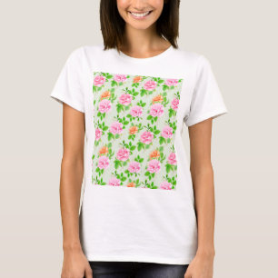 Blumenrosa-Muster-2367 T-Shirt