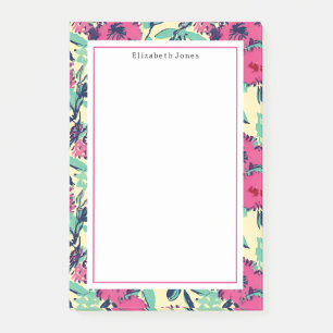 Blumenrosa Muster Post-it Klebezettel