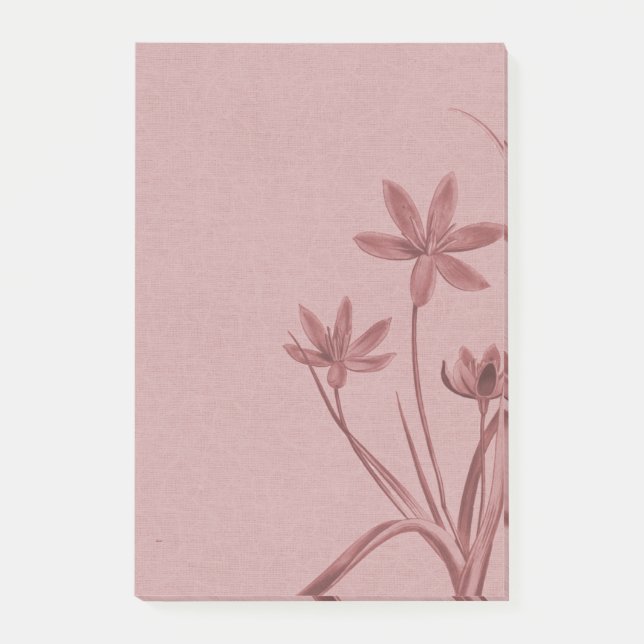 Blumenrosa Post-it Klebezettel (Vorderseite)
